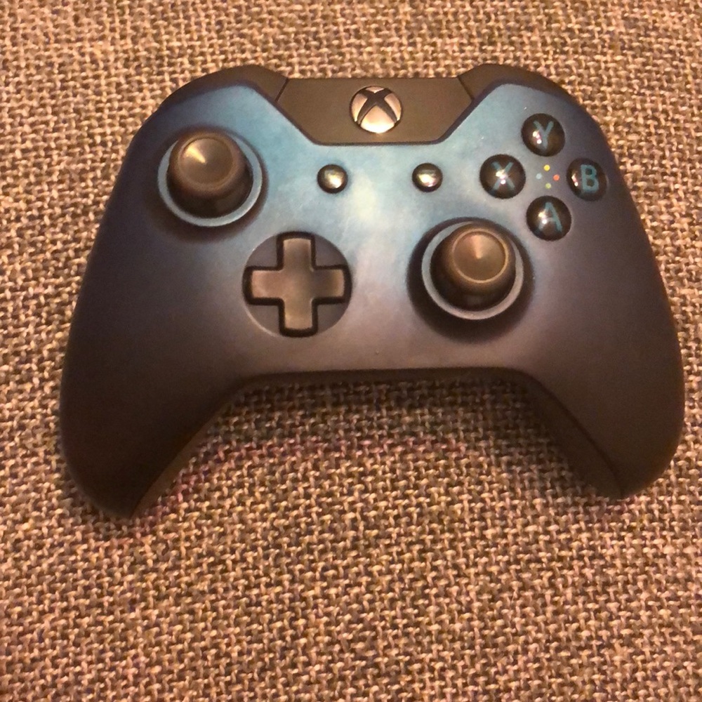 Xbox shiny navy blue & black ombré Controller